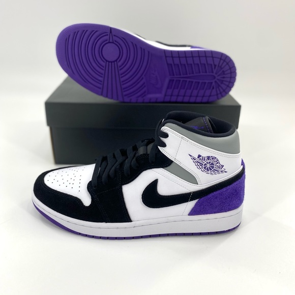 Air Jordan 1 Mid SE “Varsity Purple” Men’s Size 9 NEW WITH BOX - Picture 4 of 8
